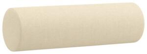 Sofa 2-osobowa z poduszkami, kremowa, 120 cm, tkanina