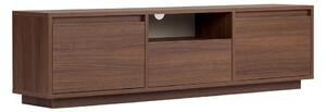 Szafka pod TV w dekorze orzecha w ciemnym naturalnym kolorze 160x42x30 cm Sentinel – Kalune Design