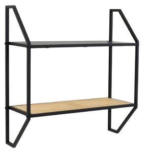 Czarna/w naturalnym kolorze wielopoziomowa metalowa półka 61 cm Depok – Premier Housewares