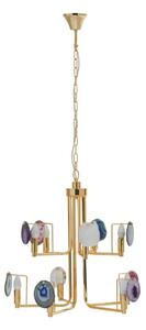 Metalowa lampa wisząca w kolorze złota Glamour – Premier Housewares