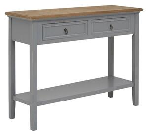 Szara konsola z litego drewna paulowni 34,5x99 cm Henley – Premier Housewares