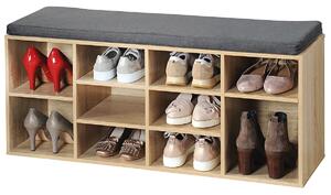 Stojak na buty z siedziskiem 103,5 x 48 x 29,5 cm, dekor dębowy KESPER 15920