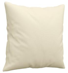 Sofa 2-osobowa z poduszkami, kremowa, 140 cm, sztuczna skÃ³ra