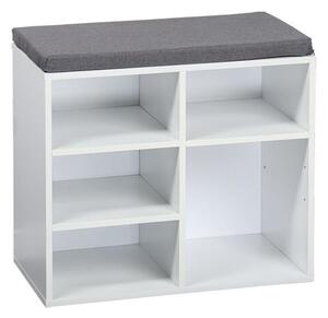 Mała szafka na buty z siedziskiem 51,5 × 29,5 × 48 cm, biała KESPER 15905