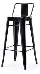 Krzesło barowe z metalu w minimalistycznym stylu alfredo stool 1 czarne