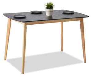 Skandynawski stół drewniany belen czarny na dębowych nogach