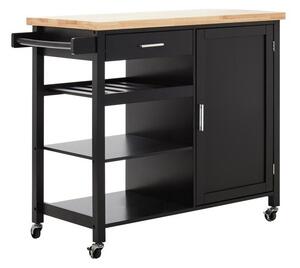 Barek na kółkach z litego drewna kauczukowego 48x105 cm Frankfurt – Premier Housewares