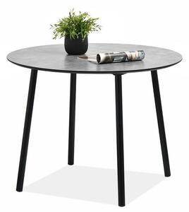 Okrągły stół industrialny verdo z betonowym blatem na metalowych nogach do kuchni jadalni
