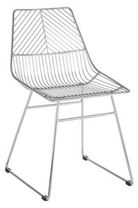 Metalowe krzesło w kolorze srebra District – Premier Housewares