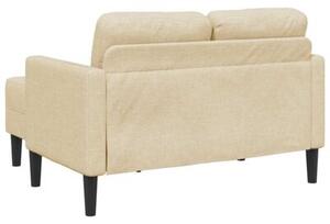 Sofa 2-osobowa z leÅ¼ankÄ w ksztaÅcie litery l, kremowa, 125 cm