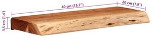 Półki ścienne 2 szt. 40x20x3,5 cm drewno lite akacja