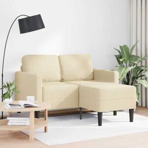 Sofa 2-osobowa z leÅ¼ankÄ w ksztaÅcie litery l, kremowa, 125 cm