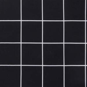Poduszka na ławkę ogrodową, czarna krata, 150x50x4 cm