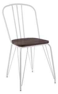 Białe/w naturalnym kolorze krzesło z litego drewna wiązu District – Premier Housewares