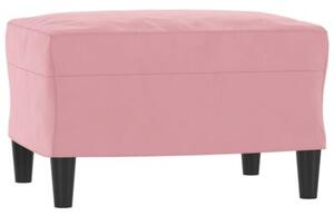 Fotel z podnÃ³Å¼kiem, rÃ³Å¼owy, 60 cm, obity aksamitem