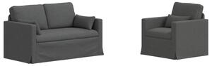 ModuÅowy zestaw sof ciemnoszary z metalowÄ ramÄ i ergonomicznym designem
