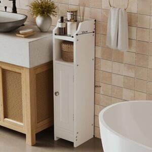 Szafka łazienkowa słupek drzwi biała wysoka 4 półki nowoczesna loft 80 cm