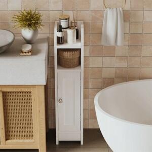 Szafka łazienkowa słupek drzwi biała wysoka 4 półki nowoczesna loft 80 cm