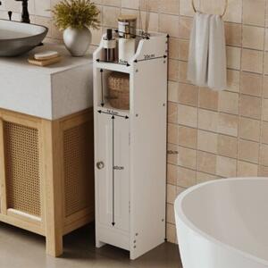 Szafka łazienkowa słupek drzwi biała wysoka 4 półki nowoczesna loft 80 cm