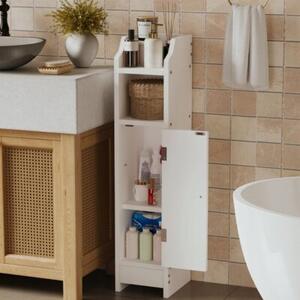 Szafka łazienkowa słupek drzwi biała wysoka 4 półki nowoczesna loft 80 cm