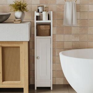 Szafka łazienkowa słupek drzwi biała wysoka 4 półki nowoczesna loft 80 cm