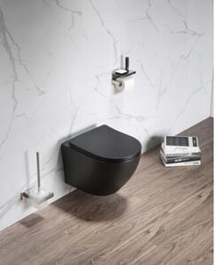 Miska WC wisząca Corciano Clarity Czarna Matowa 49 cm