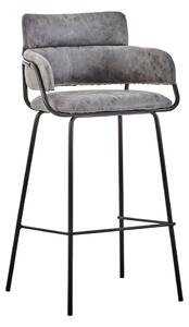 Czarny/szary tapicerowany hoker Tamzin – Premier Housewares