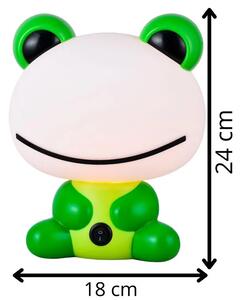 Zielona lampka nocna dla dziecka żabka - S635-Frogi