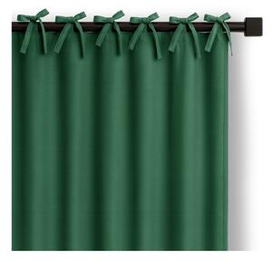 Ciemnozielona zasłona częściowo zaciemniająca (dimout) 140x250 cm Carli Tie – Restilo