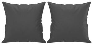 Sofa 2-osobowa z poduszkami, czarna, 140 cm, sztuczna skÃ³ra