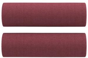 Sofa 2-osobowa z poduszkami, winna czerwieÅ, 120 cm, tkanina