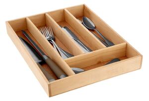 Drewniany organizer na sztućce do szuflady w naturalnym kolorze 30 x 38 cm – Premier Housewares