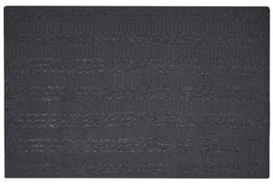 Koc ciemnoszary bawełniany splot warkoczowy dziergany 140 x 170 cm Fethiye Beliani