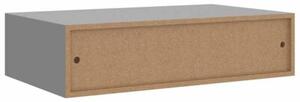 Półki ścienne z szufladą, 2 szt., szare, 40 x 23,5 x 10 cm, mdf