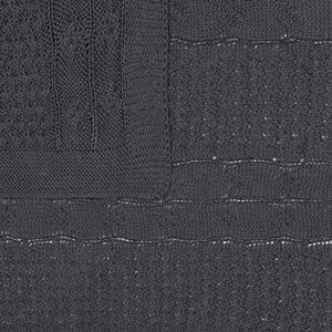 Koc ciemnoszary bawełniany splot warkoczowy dziergany 140 x 170 cm Fethiye Beliani