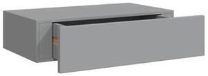 Półki ścienne z szufladą, 2 szt., szare, 40 x 23,5 x 10 cm, mdf