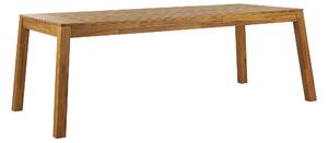 Stół ogrodowy lite drewno akacjowe 210 x 90 cm ośmioosobowy jasne drewno Livorno Beliani