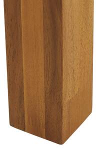Stół ogrodowy lite drewno akacjowe 210 x 90 cm ośmioosobowy jasne drewno Livorno Beliani