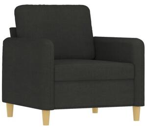 Fotel z podnÃ³Å¼kiem, czarny, 60 cm, obity tkaninÄ