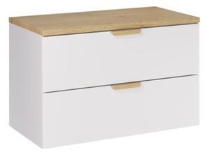 Zestaw mebli łazienkowych 80cm z blatem Aster White