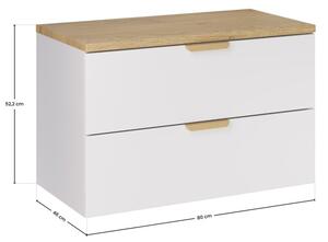 Zestaw mebli łazienkowych 80cm z blatem Aster White