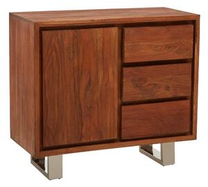 Komoda z litego drewna akacjowego w ciemnym naturalnym kolorze 92x82x40 cm Simla – Premier Housewares