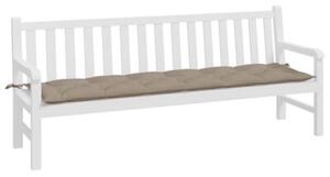 Poduszka na ławkę ogrodową, taupe, 200x50x7 cm, tkanina