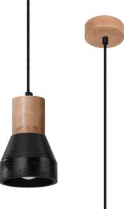Czarna lampa wisząca z betonu - S165-Agira