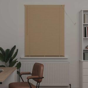 Żaluzja wenecka pvc jasnobrązowa 150 x 90 cm z drążkiem obrotowym i klipsem bezpieczeństwa