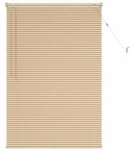 Żaluzja wenecka pvc jasnobrązowa 150 x 90 cm z drążkiem obrotowym i klipsem bezpieczeństwa