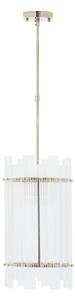 Metalowa lampa wisząca w kolorze srebra ze szklanym kloszem ø 27 cm Ritz – Premier Housewares
