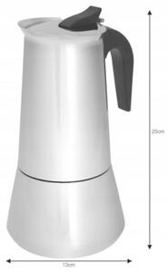 Kawiarka zaparzacz do kawy espresso 600ML 12 filiżanek indukcja gaz 1047