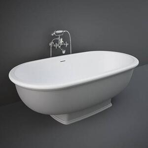 Rak Ceramics Washington wanna wolnostojąca 156x81 cm owalna szary mat WTBT15681503