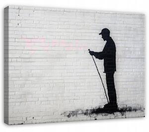 Obraz Na Płótnie Graffiti Szary Do Sypialni Salonu 60x40